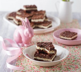 Triple Layered Easter Chocolate Crackle Slice